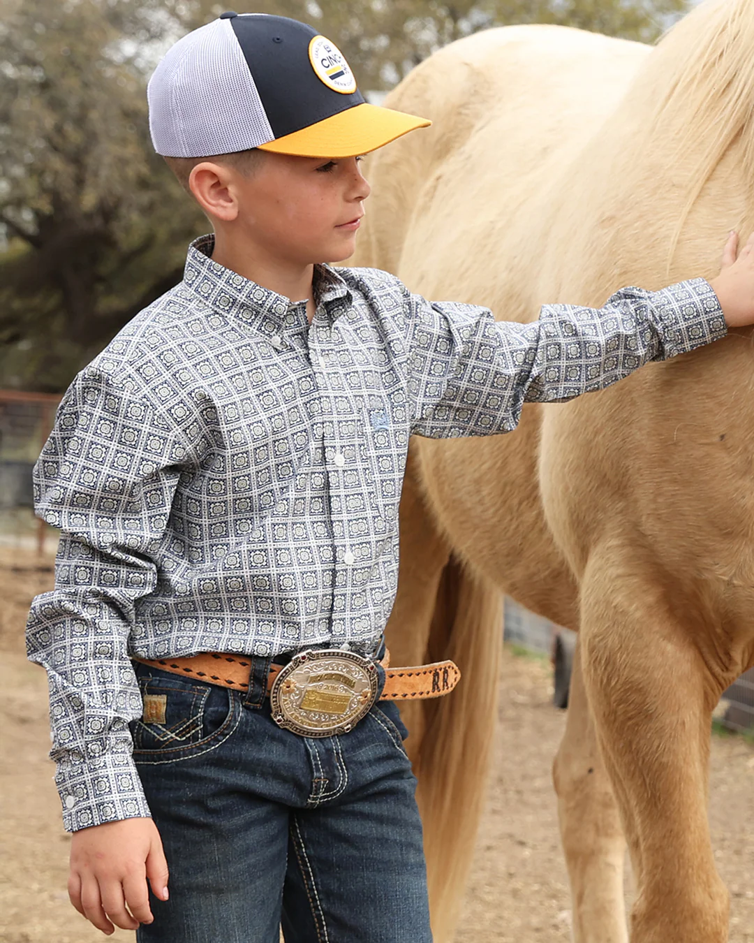 Boy's Button-Down Western Shirt
