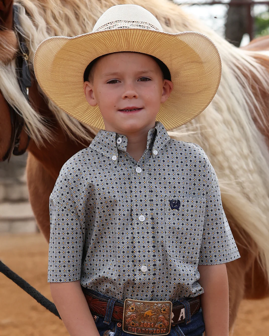 Boy's Button-Down Western Shirt