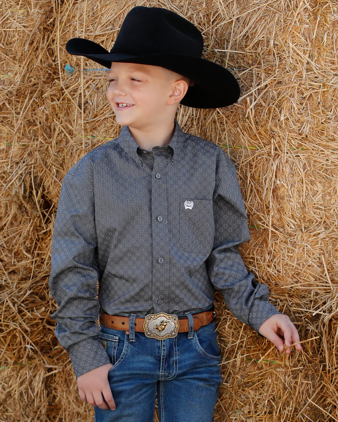 Boy's Button-Down Western Shirt