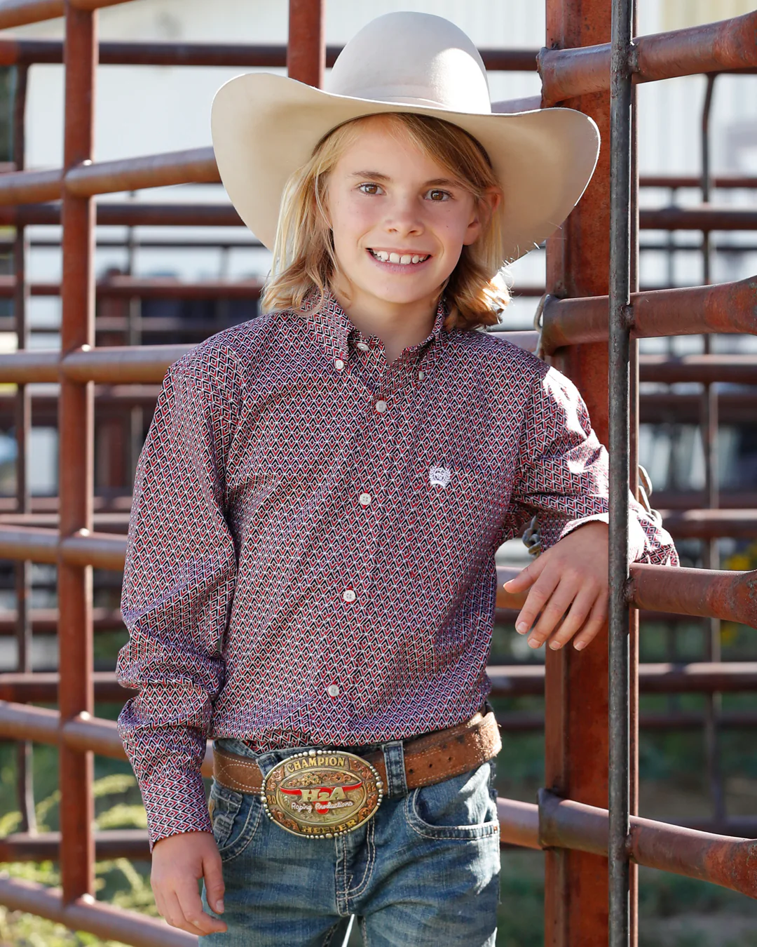 Boy's Button-Down Western Shirt