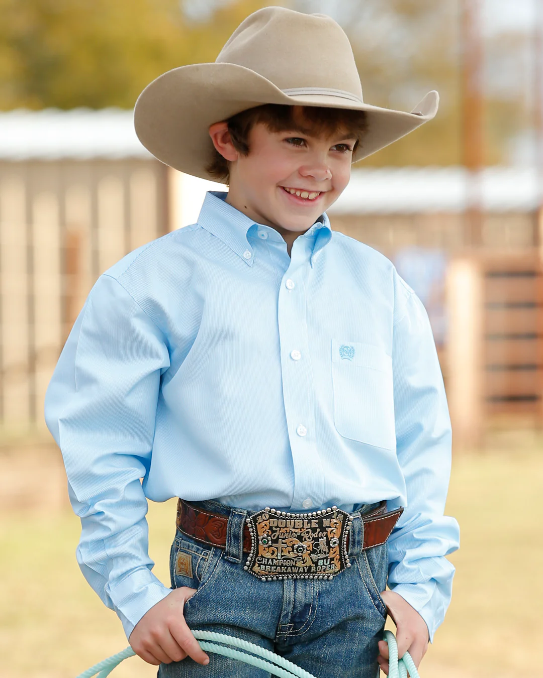 Boy's TENCEL™ Classic Fit Button-Down Western Shirt - Image 2