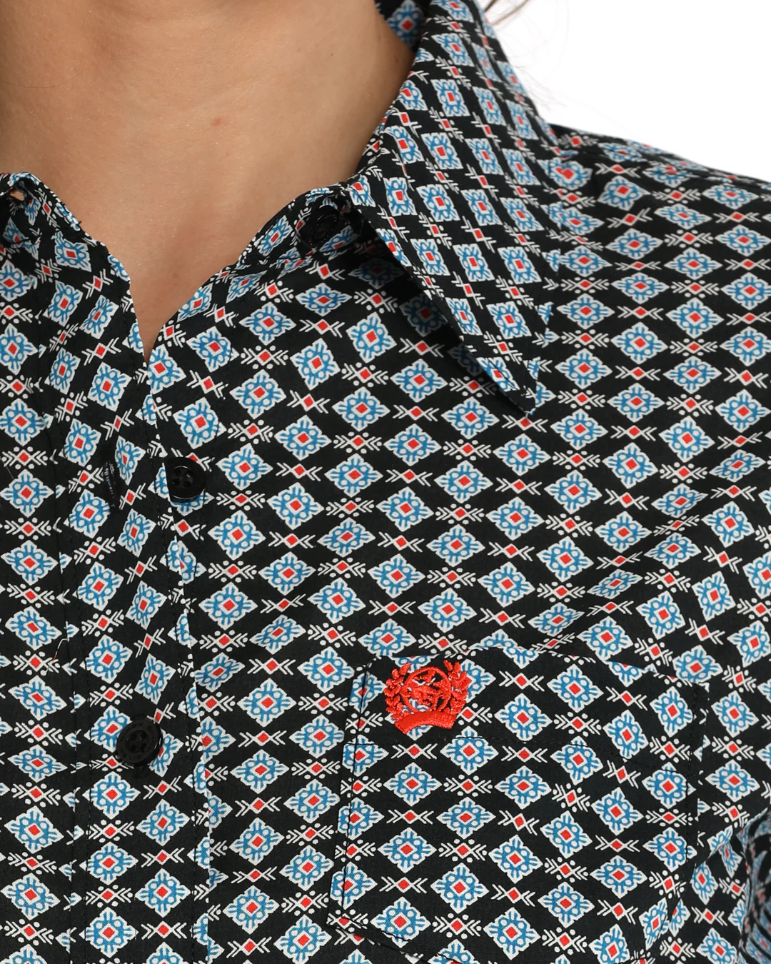 Women's Arena Fit Button-Down Western Shirt - Image 3