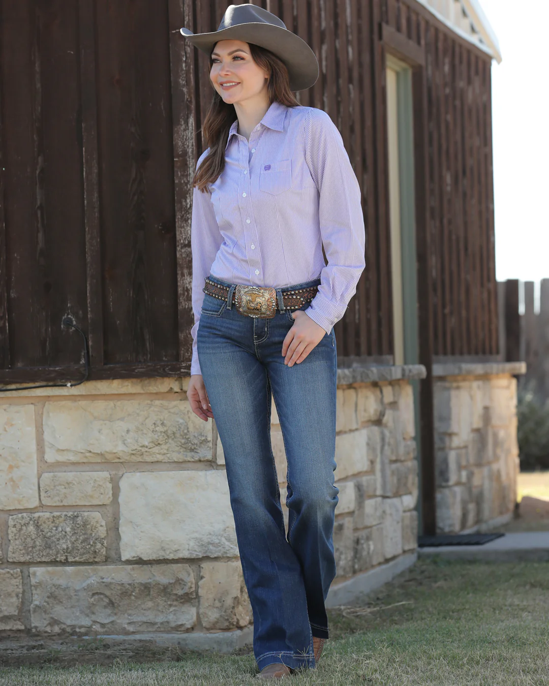 Women's Lynden Slim Trouser - Medium Stone - Image 4