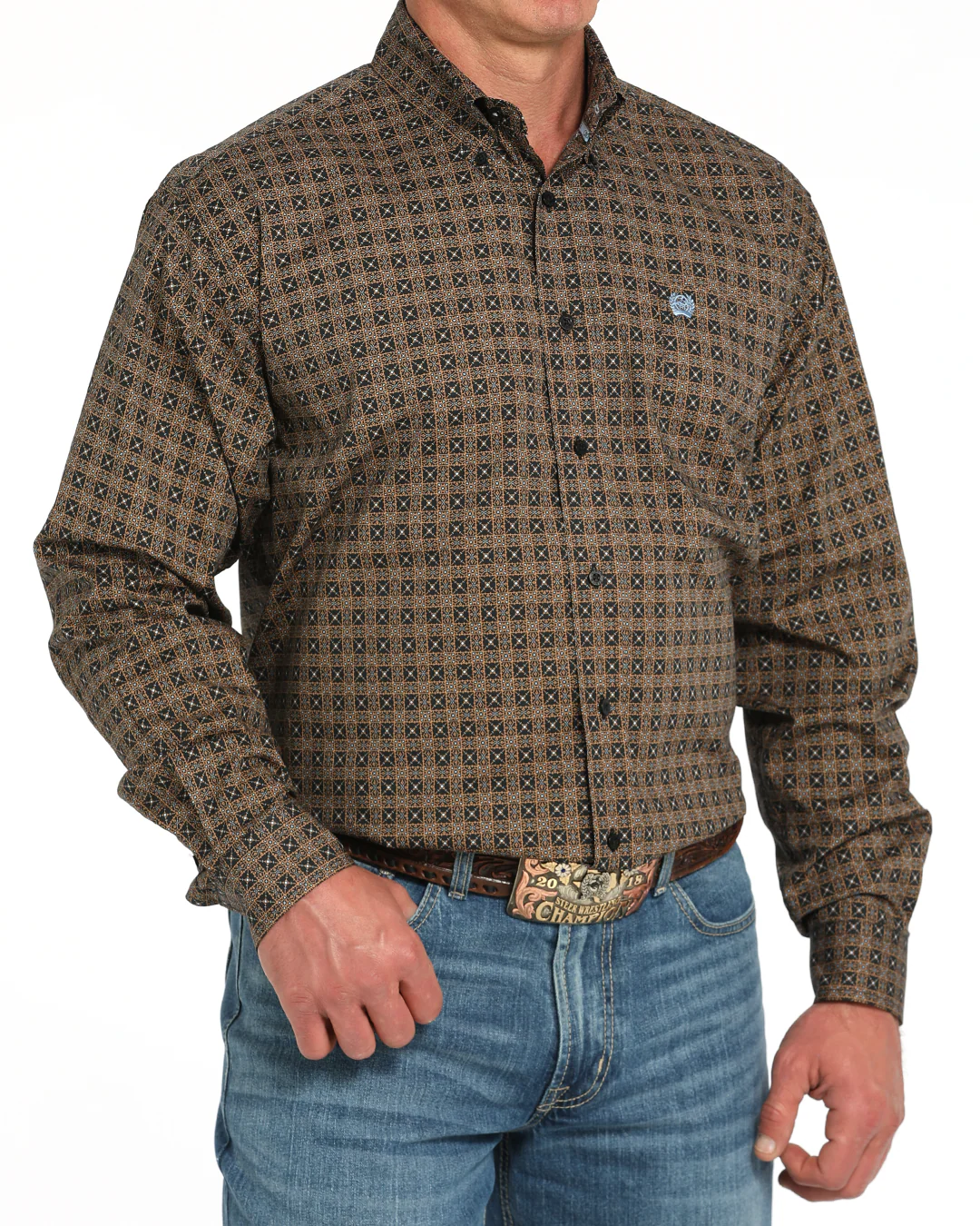 Men's Stretch Classic Fit Button-Down Western Shirt - Image 2