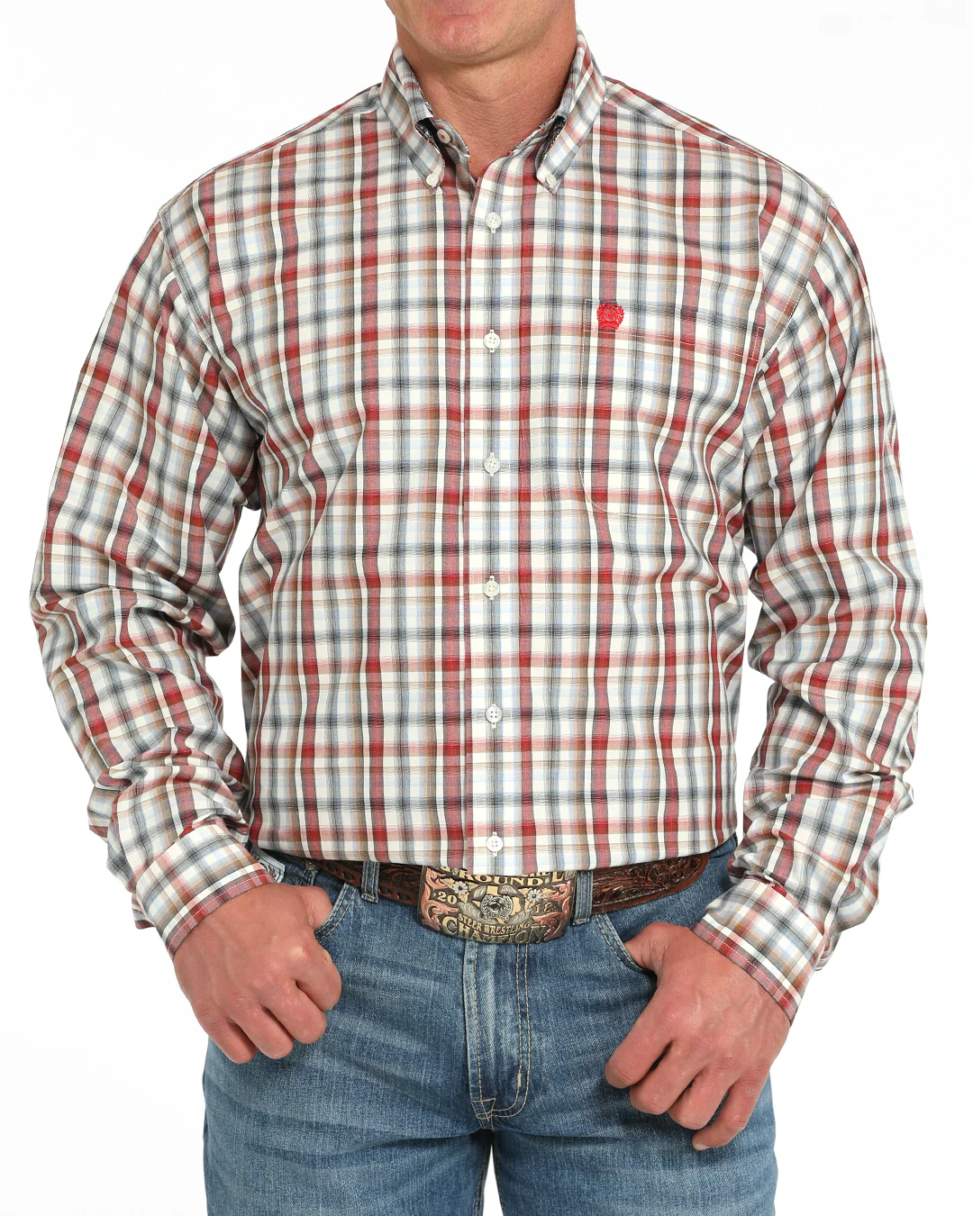 Men's Classic Fit Button-Down Western Shirt