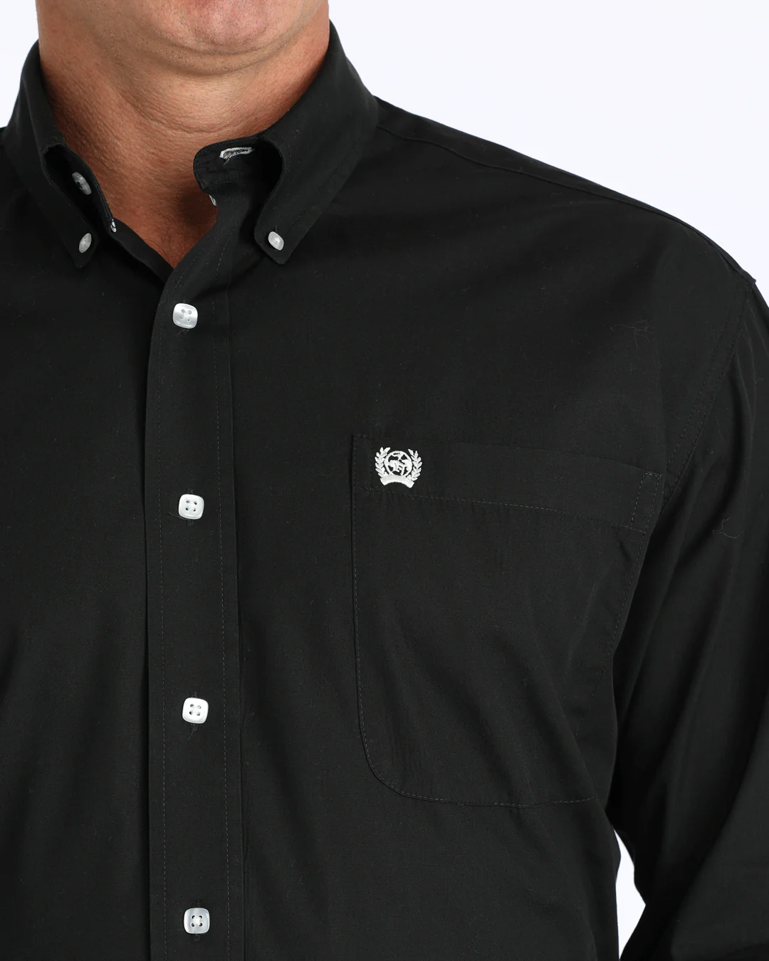 Men's Solid Classic Fit Button-Down Western Shirt - Image 3