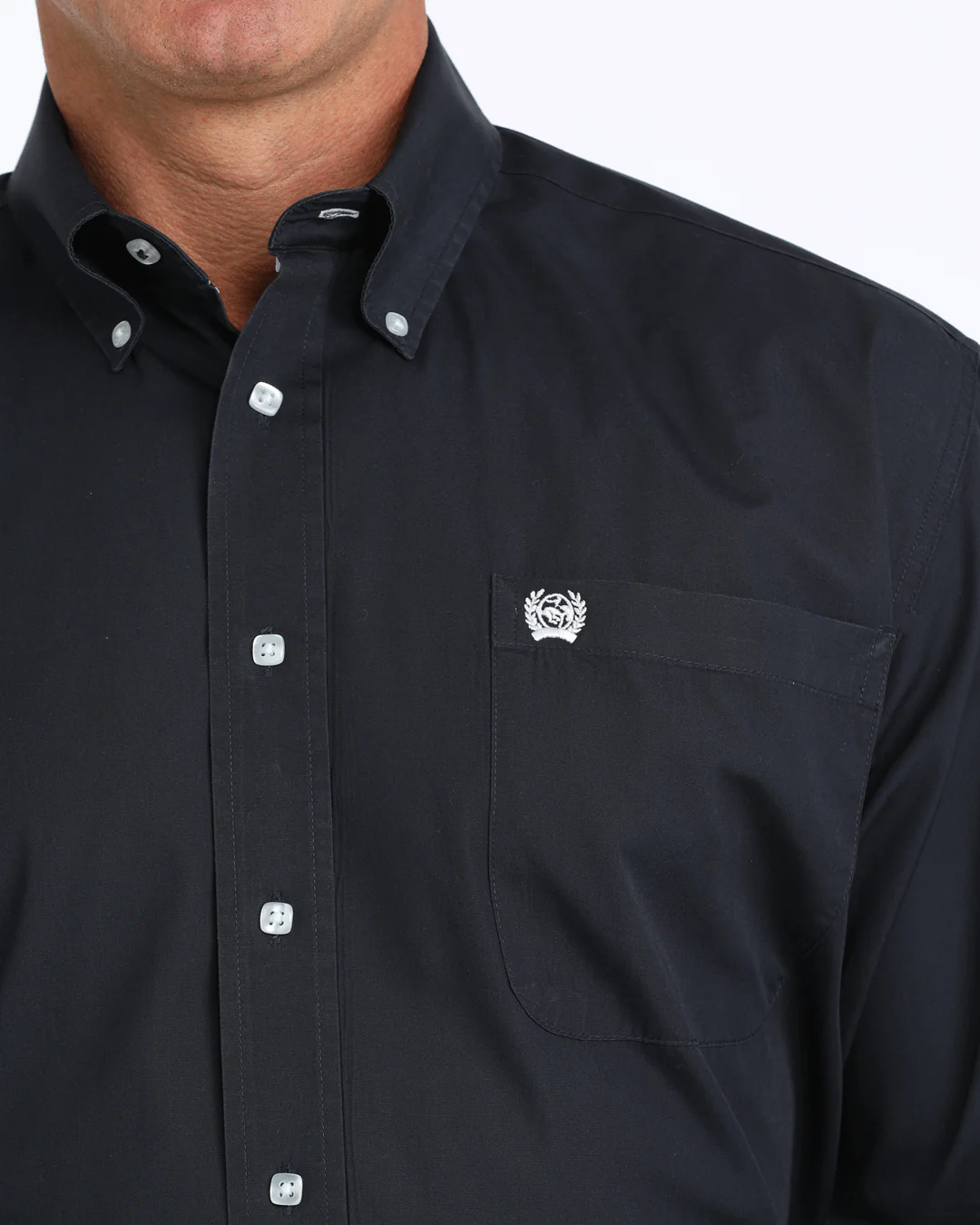 Men's Solid Classic Fit Button-Down Western Shirt - Image 3