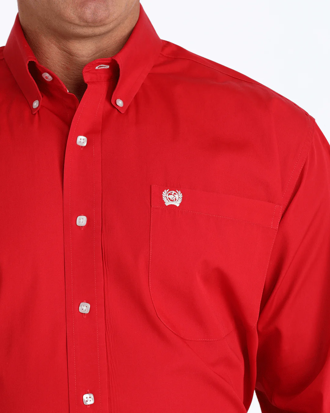 Men's Solid Classic Fit Button-Down Western Shirt - Image 3