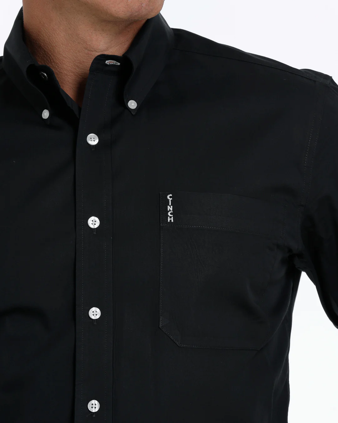 Men's Solid Modern Fit Button-Down Western Shirt - Image 3