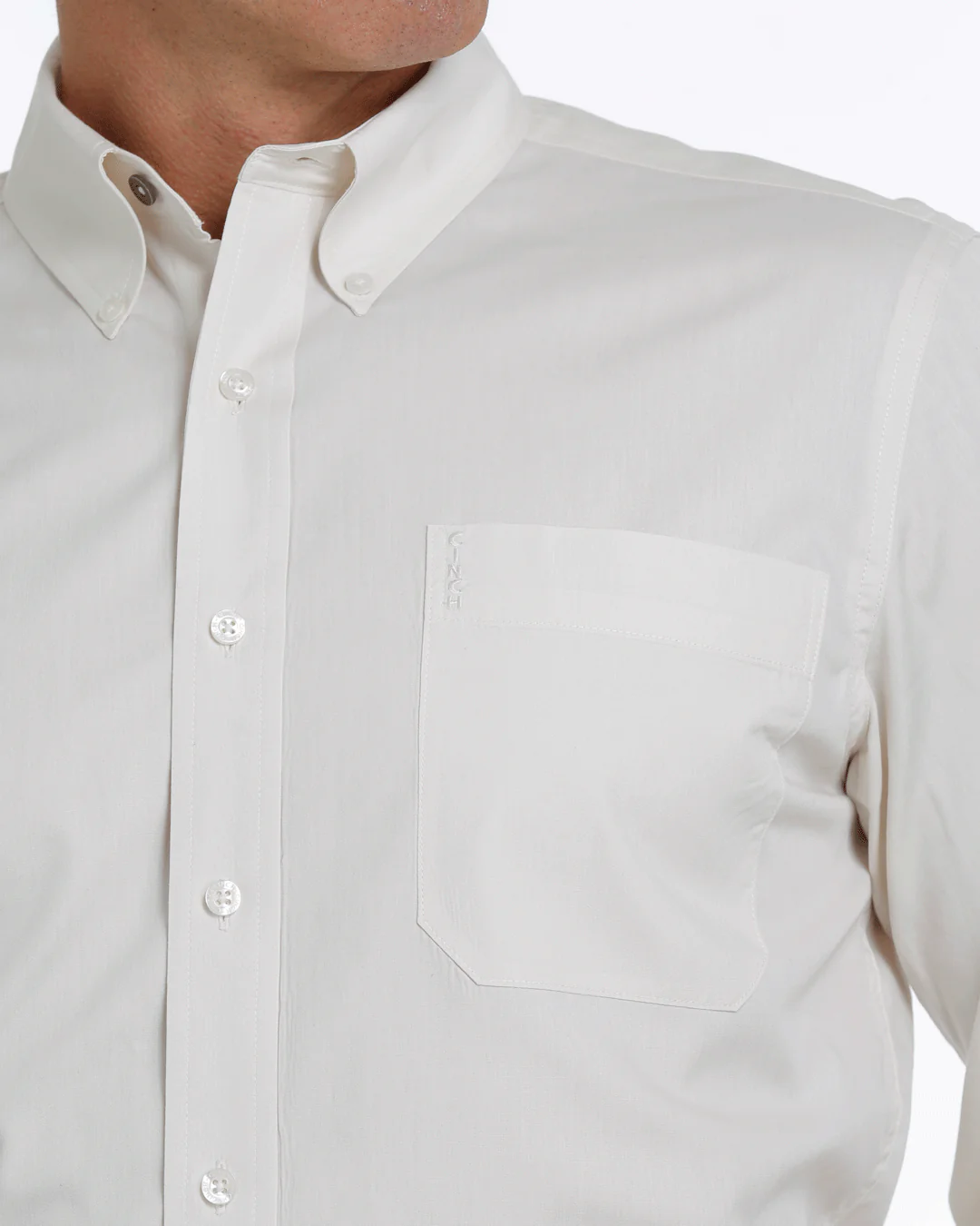 Men's Solid Modern Fit Button-Down Western Shirt - Image 3