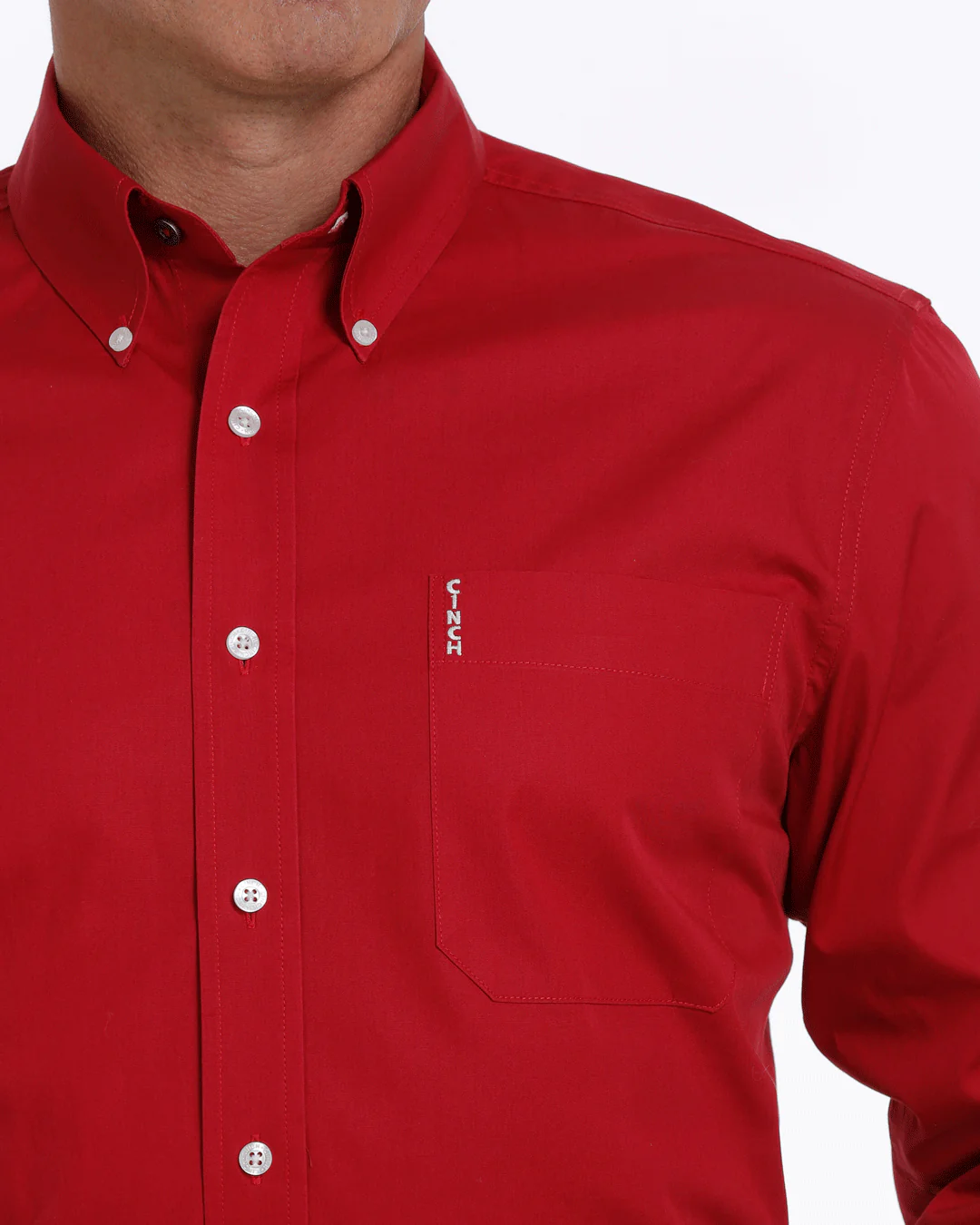 Men's Solid Modern Fit Button-Down Western Shirt - Image 3