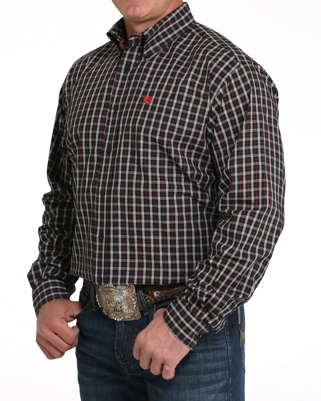 Men's Stretch Classic Fit Button-Down Western Shirt - Image 2