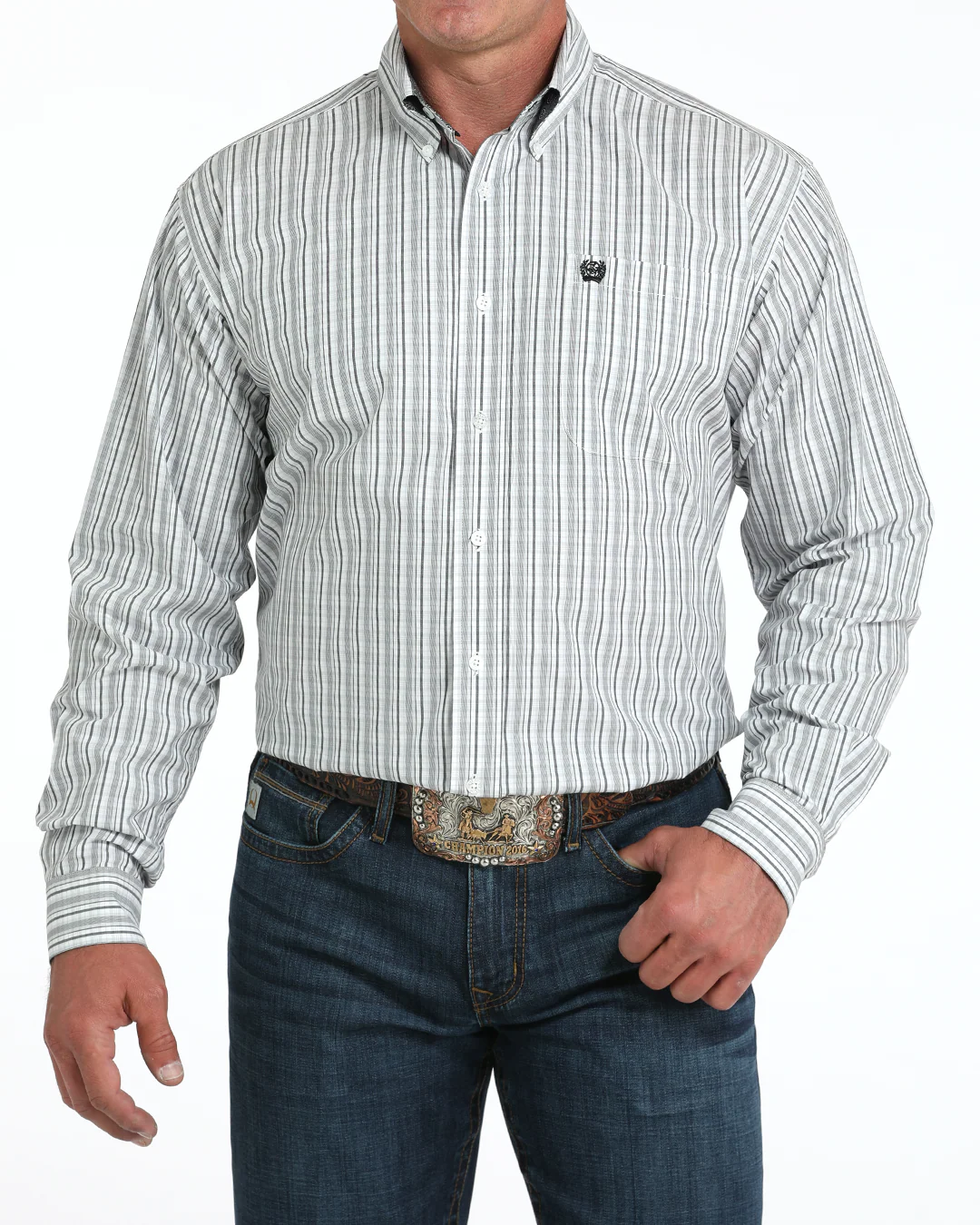 Men's Classic Fit Button-Down Western Shirt