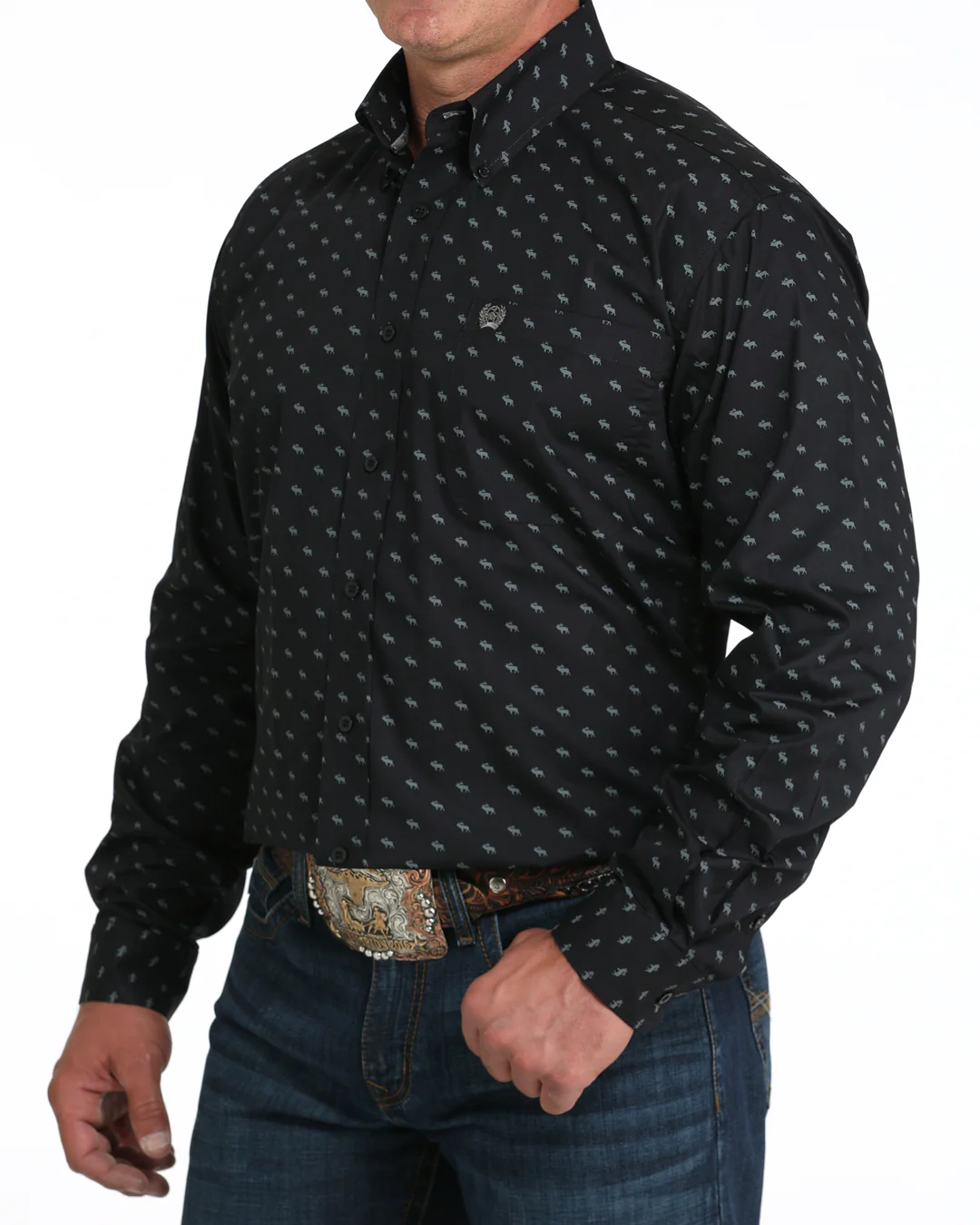 Men's Classic Fit Button-Down Western Shirt - Image 2