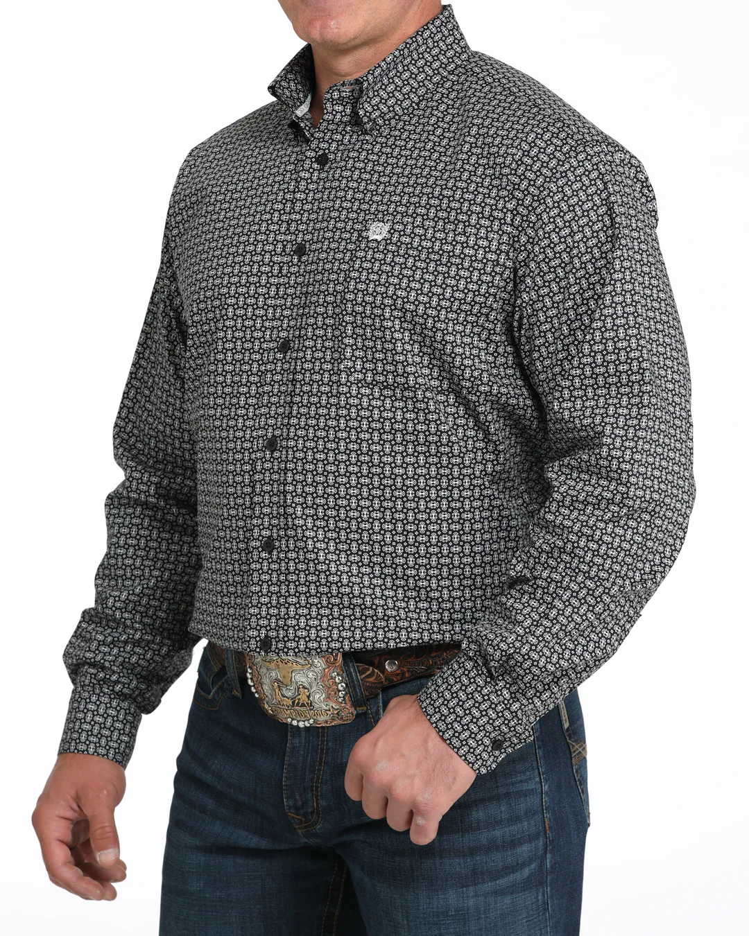 Men's Stretch Classic Fit Button-Down Western Shirt - Image 2