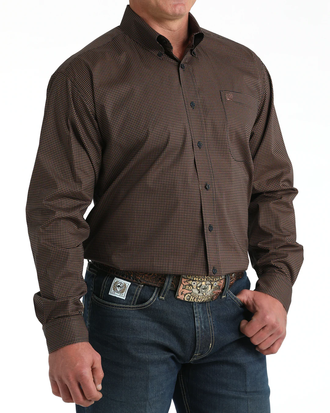 Men's Stretch Classic Fit Button-Down Western Shirt - Image 2