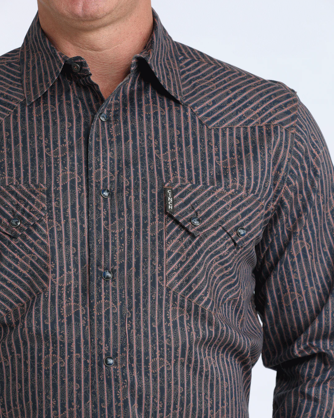 Men’s Modern Fit Snap Front Western Shirt - Image 3