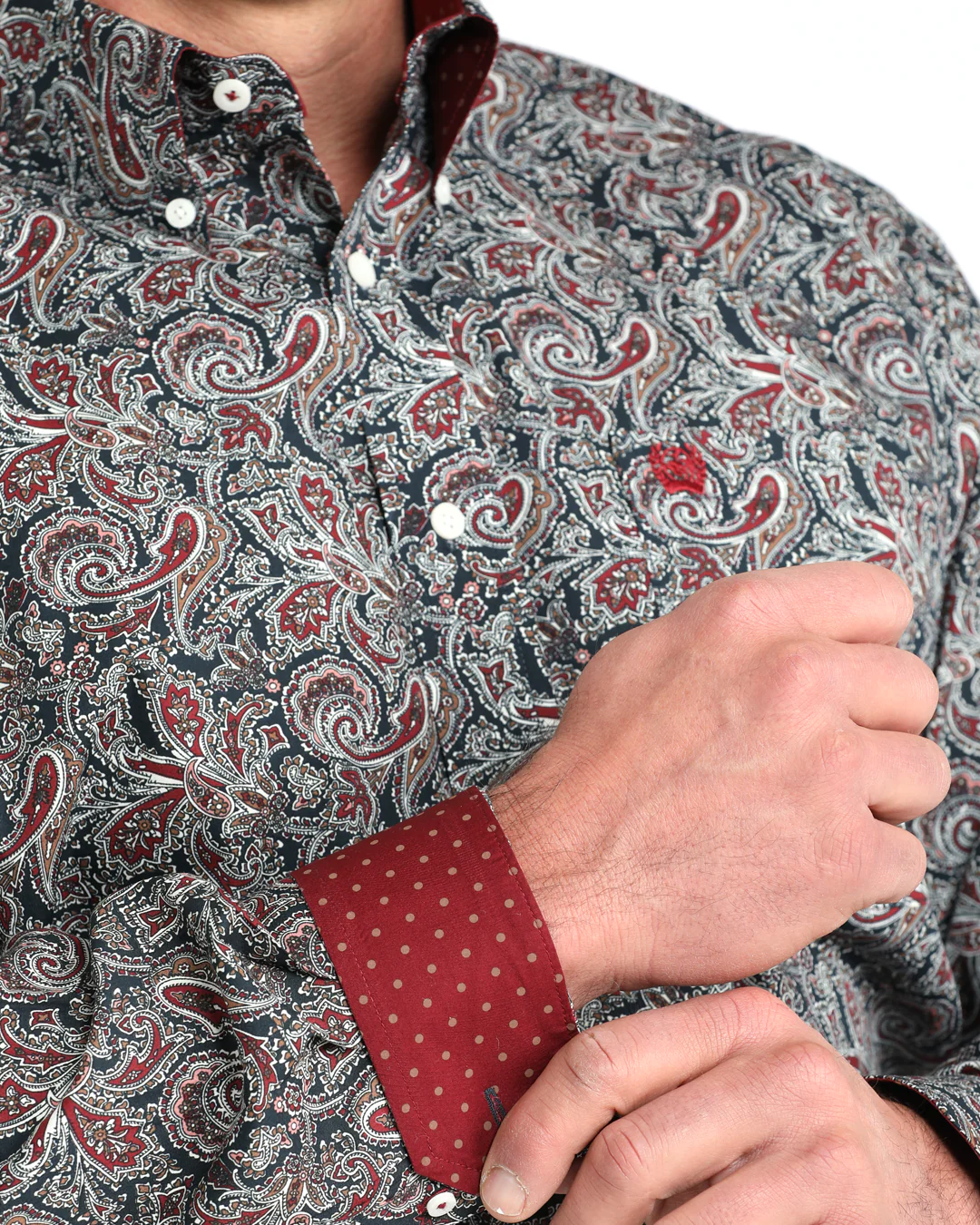 Men's Classic Fit Button-Down Western Shirt - Image 3