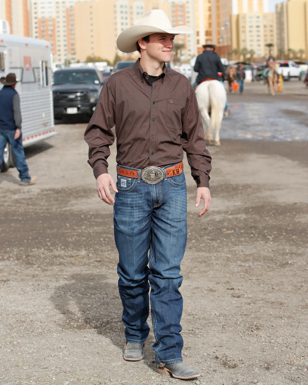 Men's Stretch Classic Fit Button-Down Western Shirt - Image 5