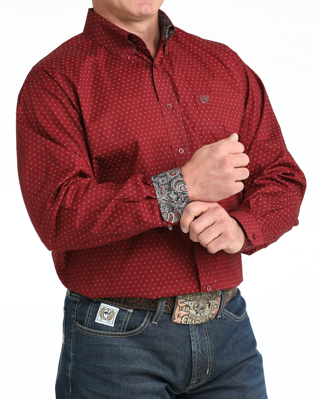 Men's Stretch Classic Fit Button-Down Western Shirt - Image 2