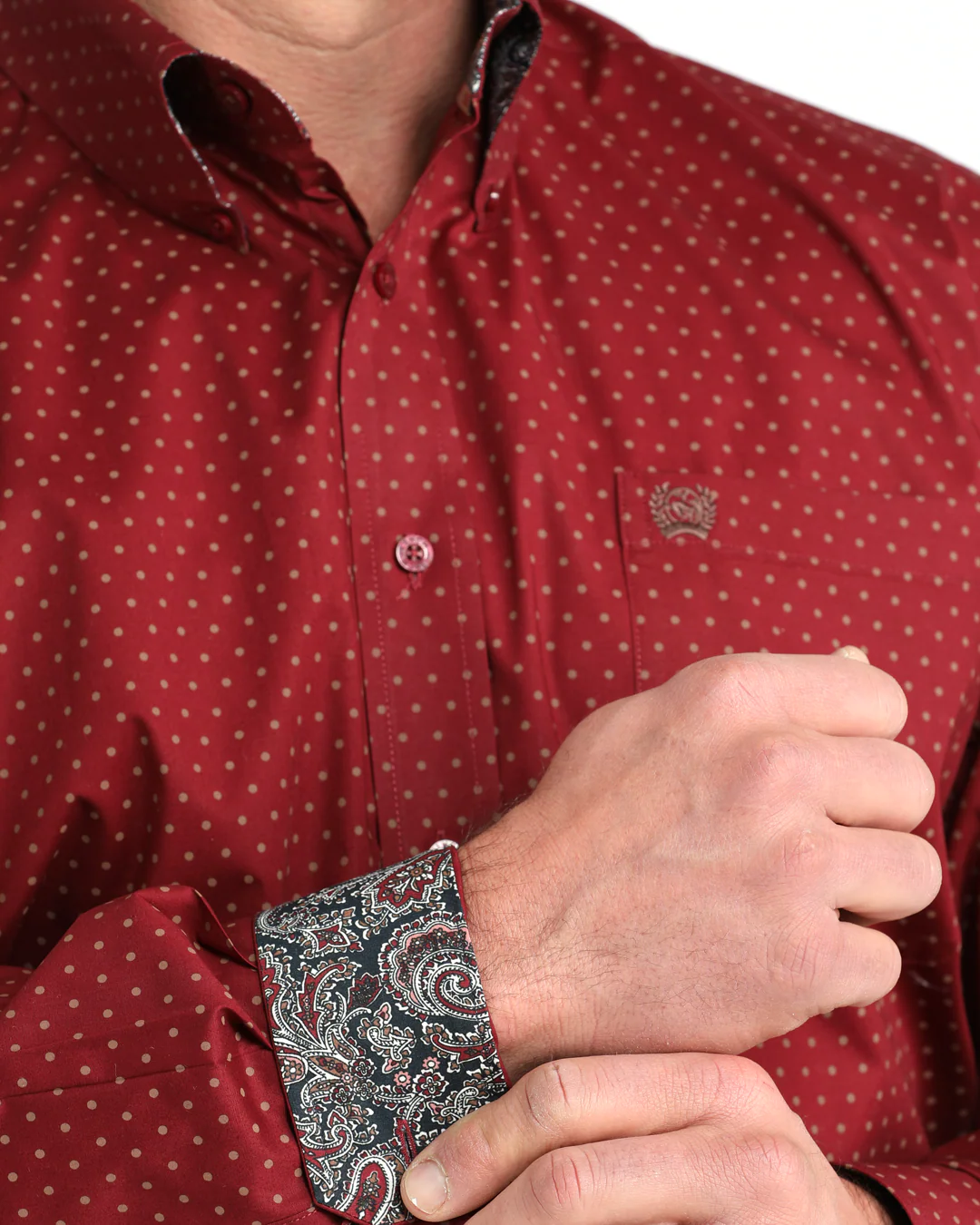 Men's Stretch Classic Fit Button-Down Western Shirt - Image 3