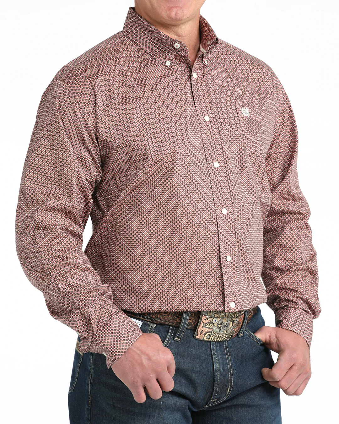 Men's Stretch Classic Fit Button-Down Western Shirt - Image 2