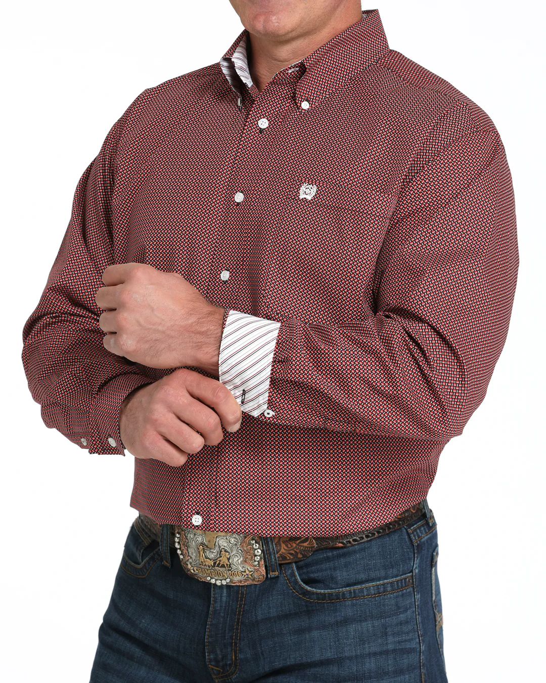 Men's Classic Fit Button-Down Western Shirt - Image 2