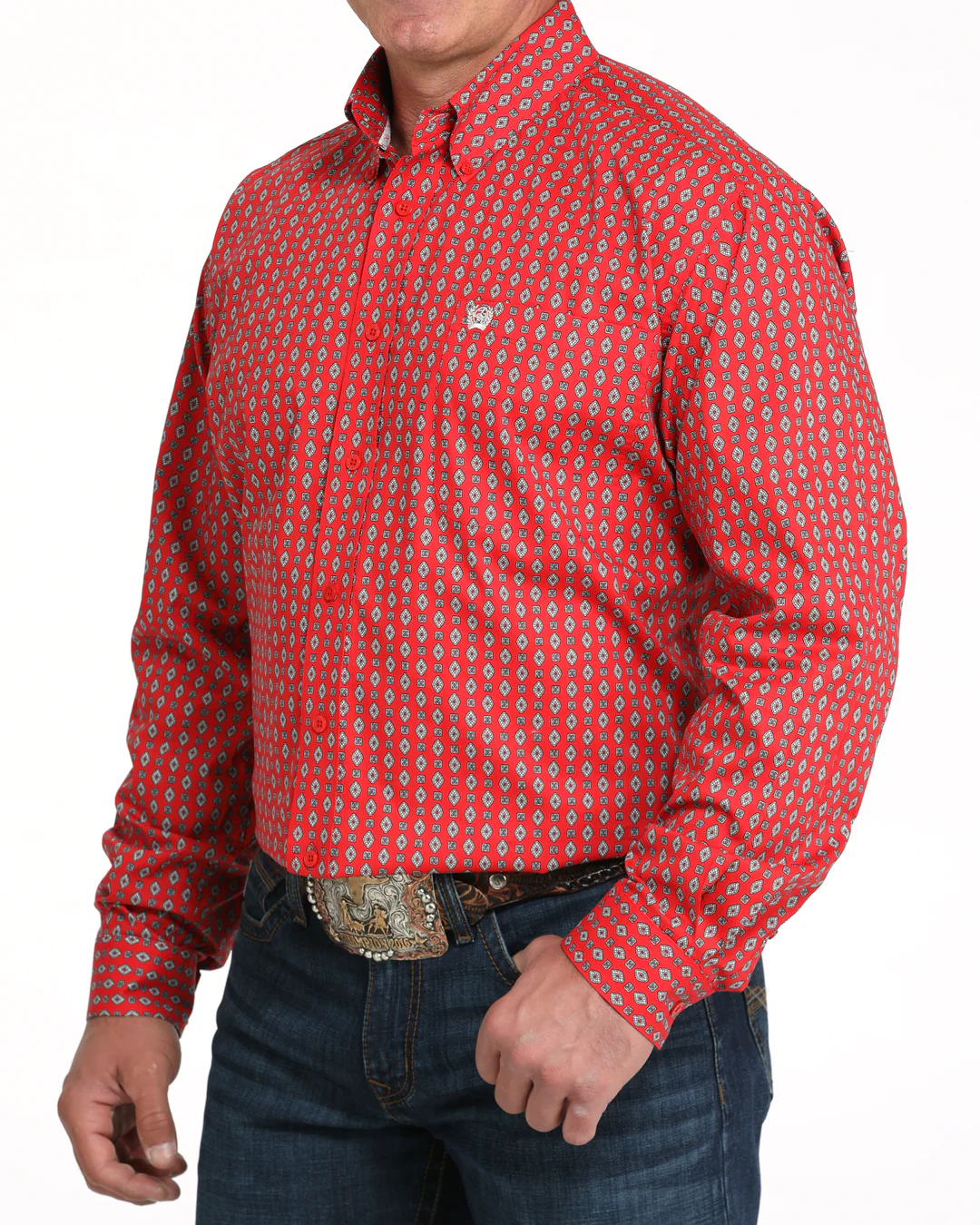 Men's Stretch Classic Fit Button-Down Western Shirt - Image 2