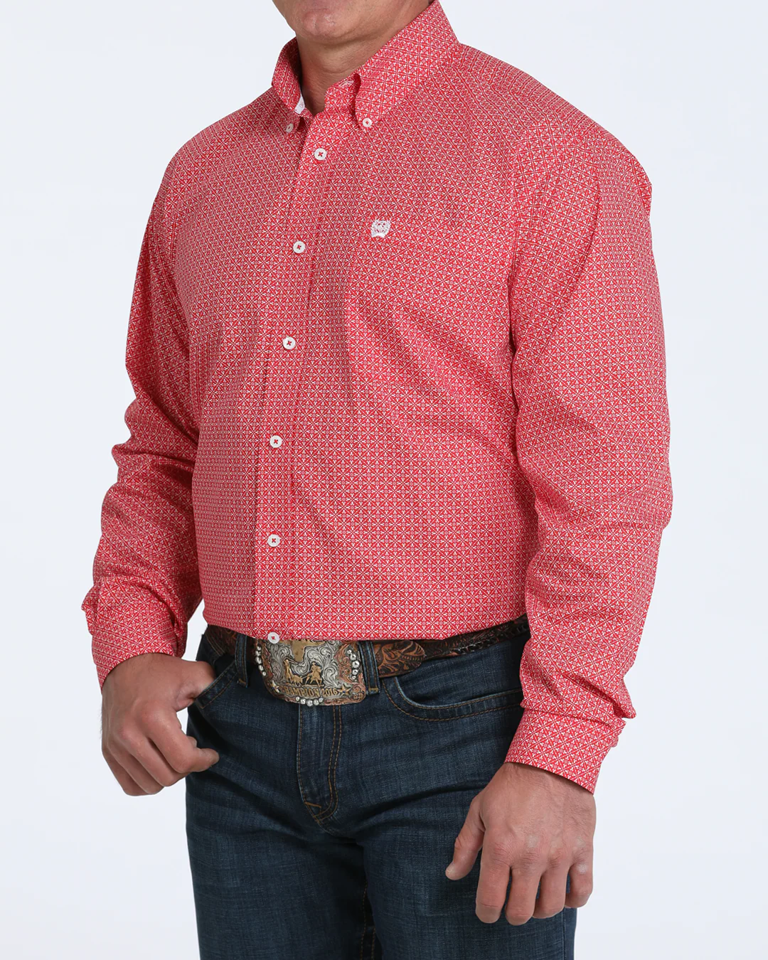 Men's Classic Fit Button-Down Western Shirt - Image 2