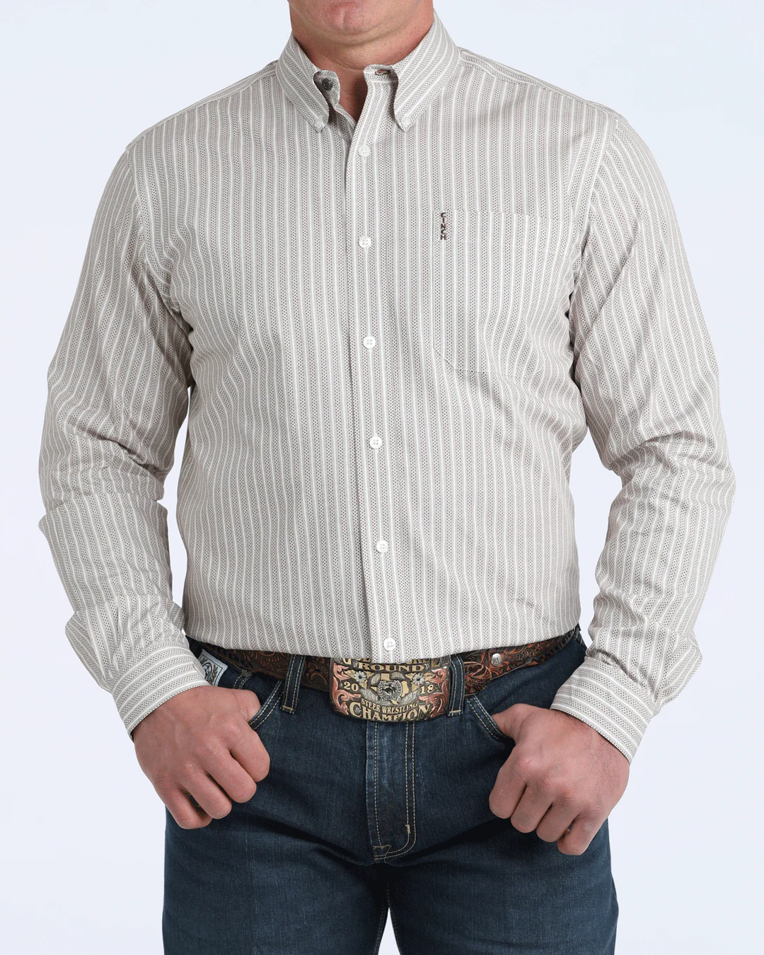 Men’s Modern Fit Button-Down Western Shirt