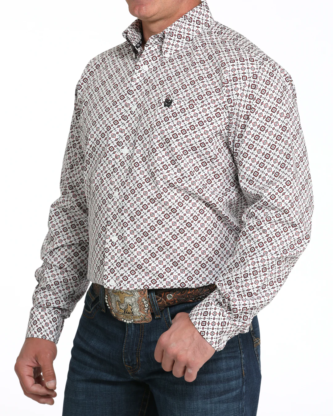 Men's Classic Fit Button-Down Western Shirt - Image 2