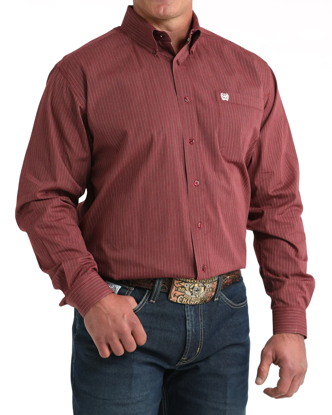 Men's Classic Fit Button-Down Western Shirt - Image 2