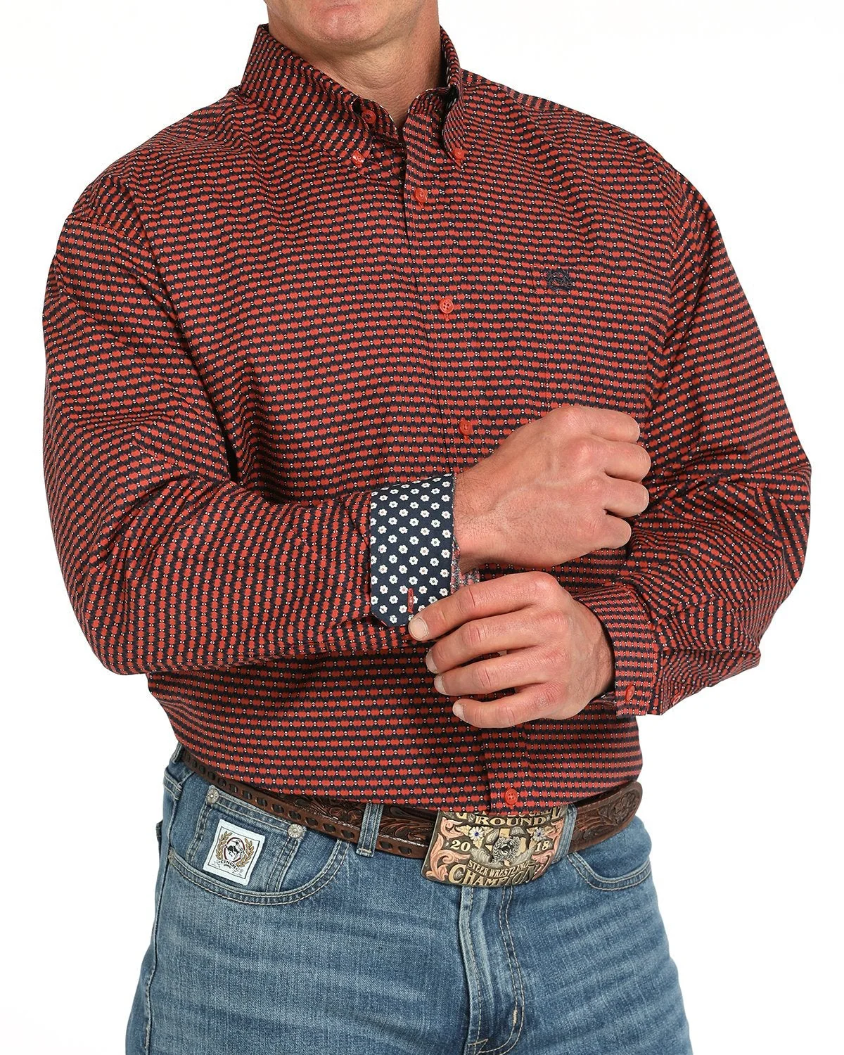 Men’s Stretch Classic Fit Button-Down Western Shirt - Image 2