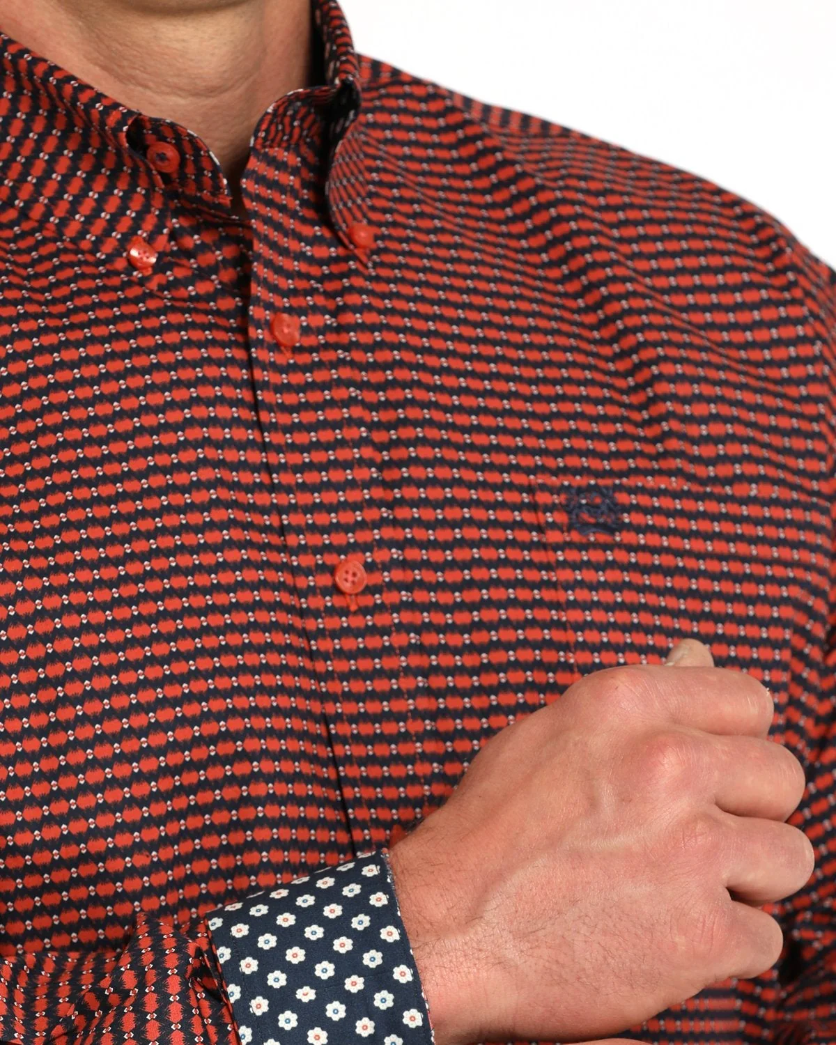 Men’s Stretch Classic Fit Button-Down Western Shirt - Image 3