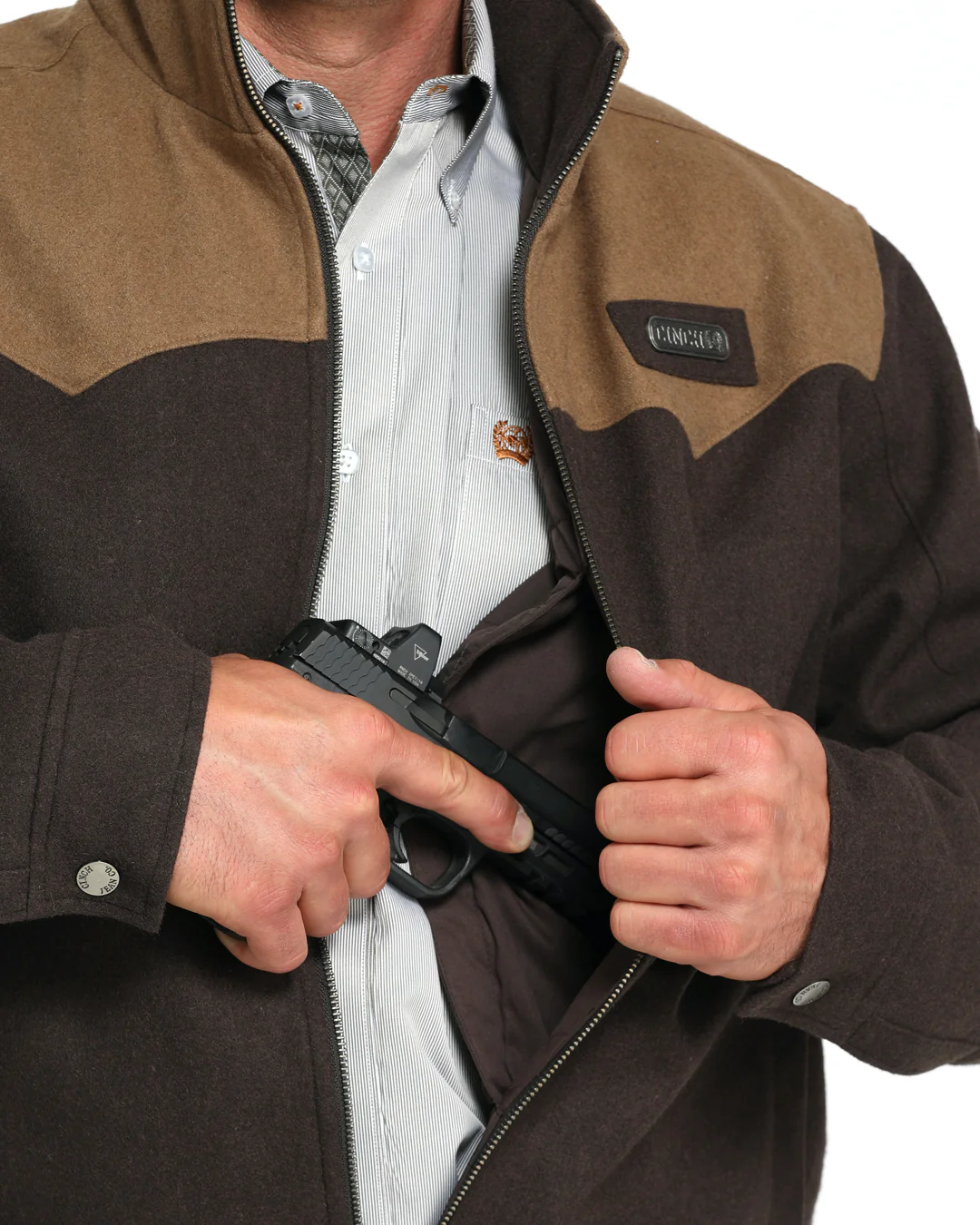 Men's Concealed Carry Wooly Jacket - Image 4