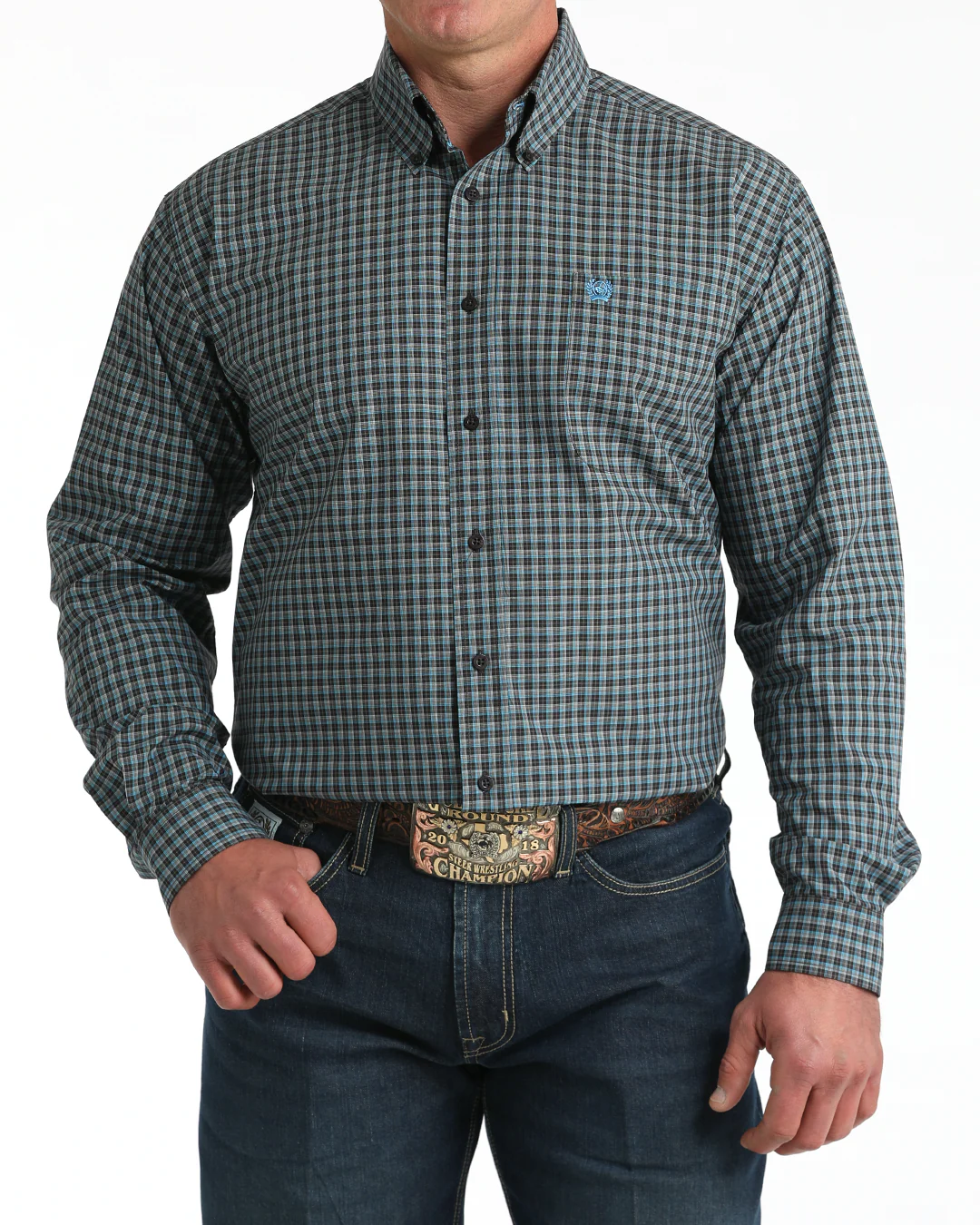 Men’s Classic Fit Button-Down Western Shirt