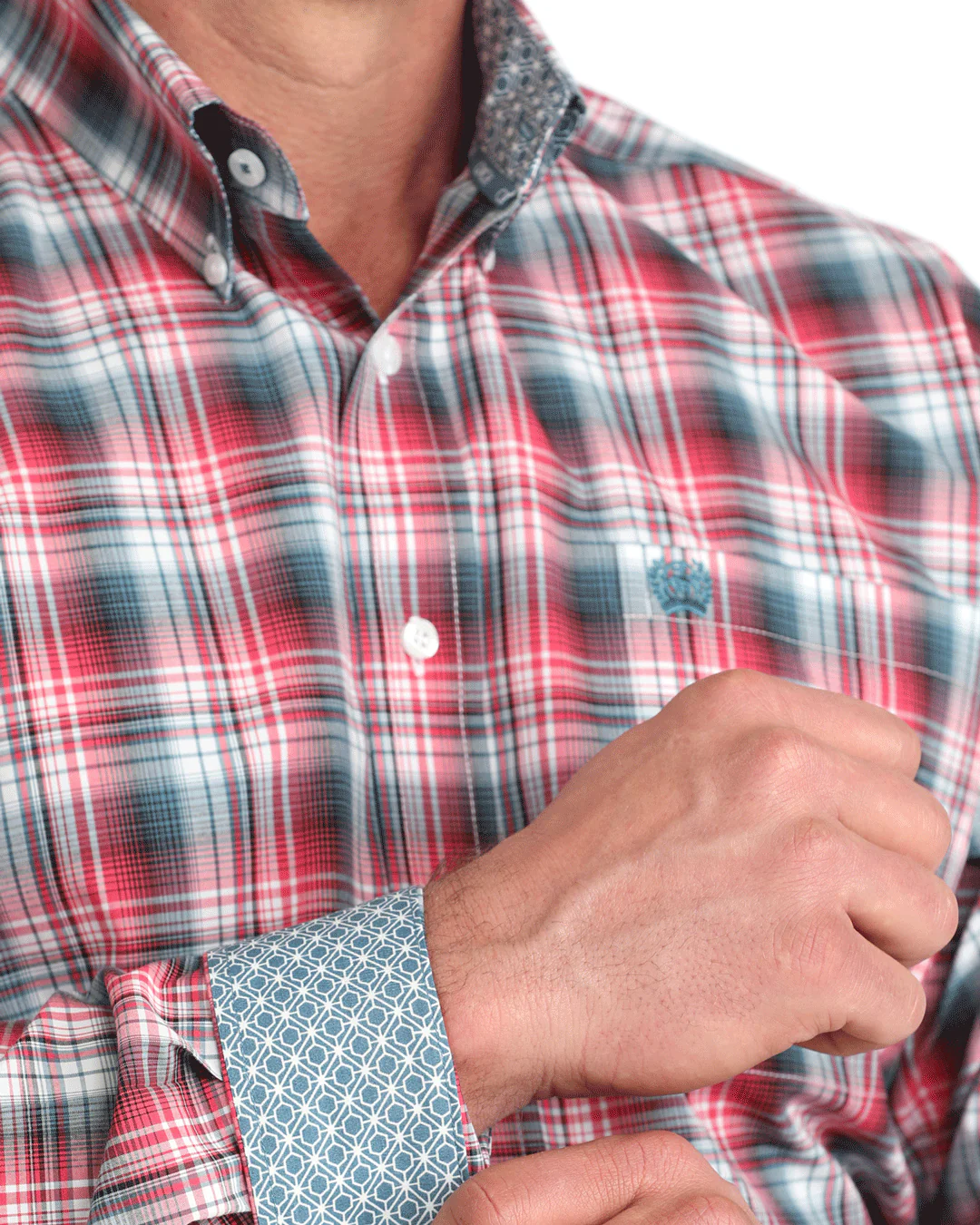 Men's Classic Fit Button-Down Western Shirt - Image 3