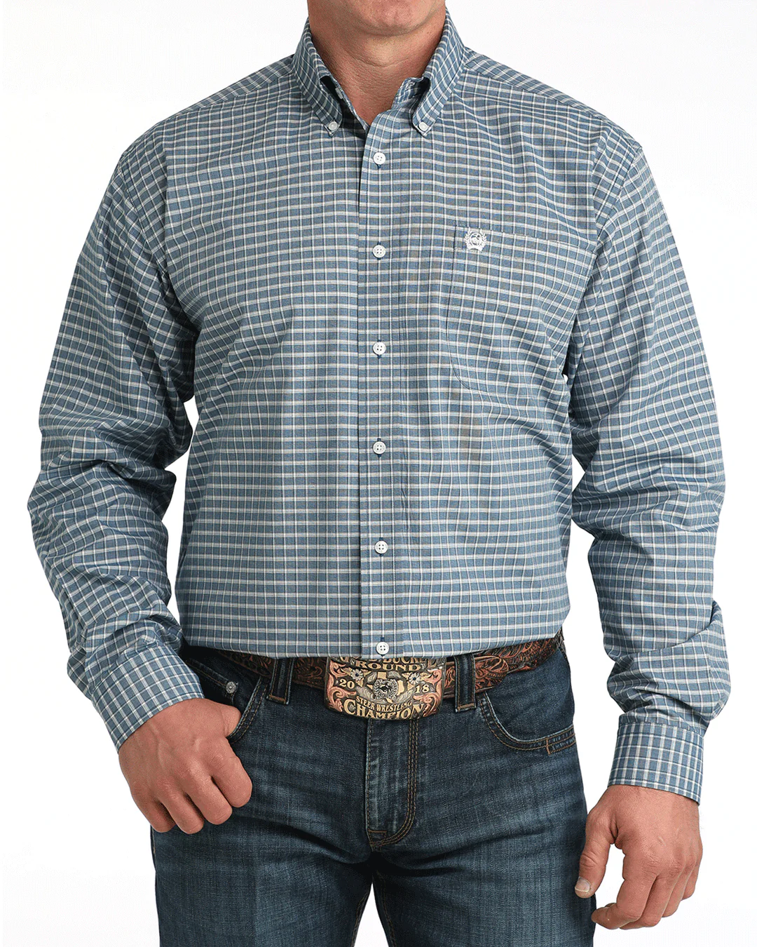 Men's Classic Fit Button-Down Western Shirt