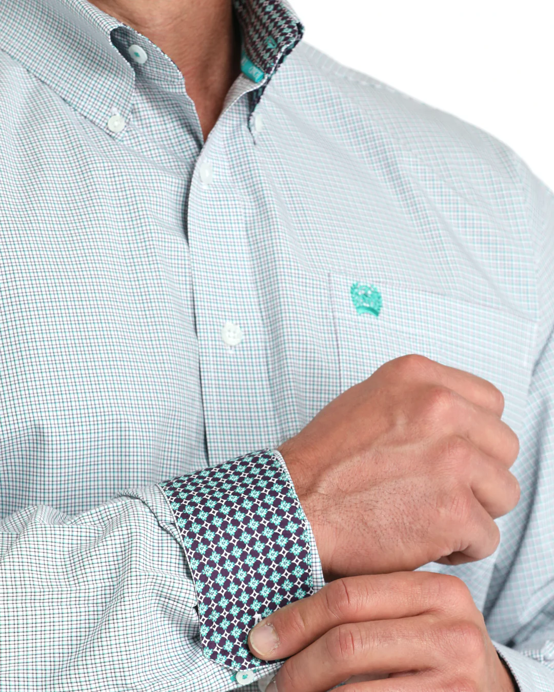 Men's Classic Fit Button-Down Western Shirt - Image 3