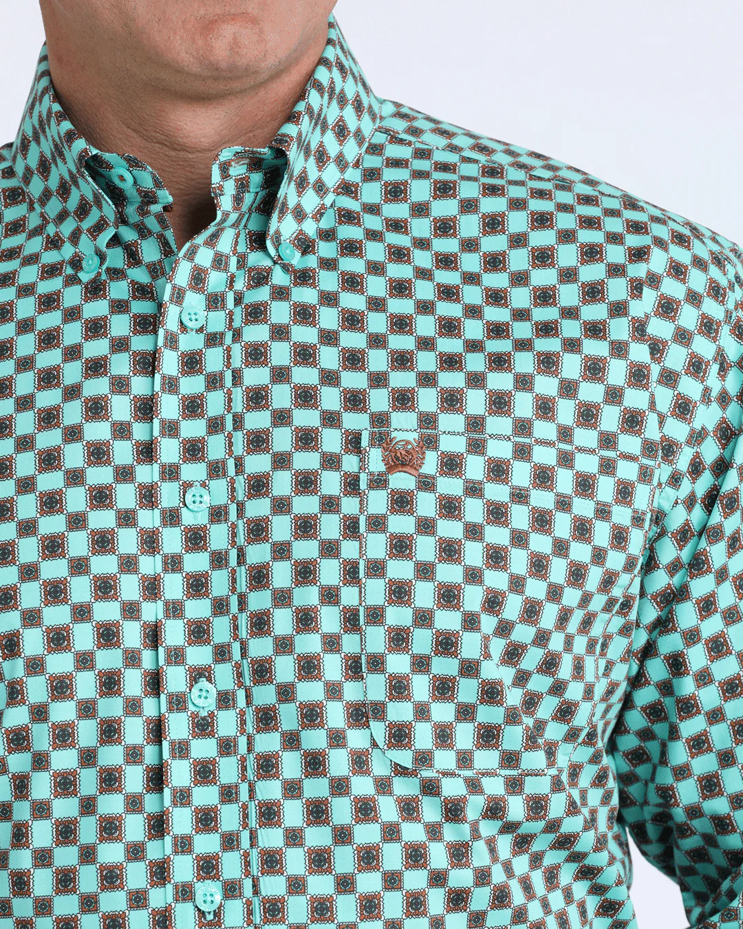 Men's Stretch Classic Fit Button-Down Western Shirt - Image 3