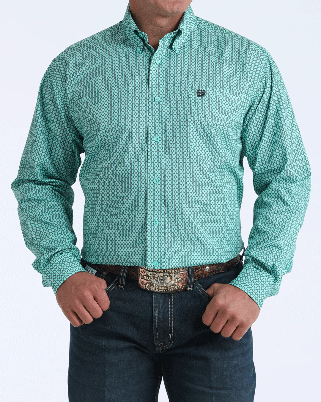 Men's Classic Fit Button-Down Western Shirt