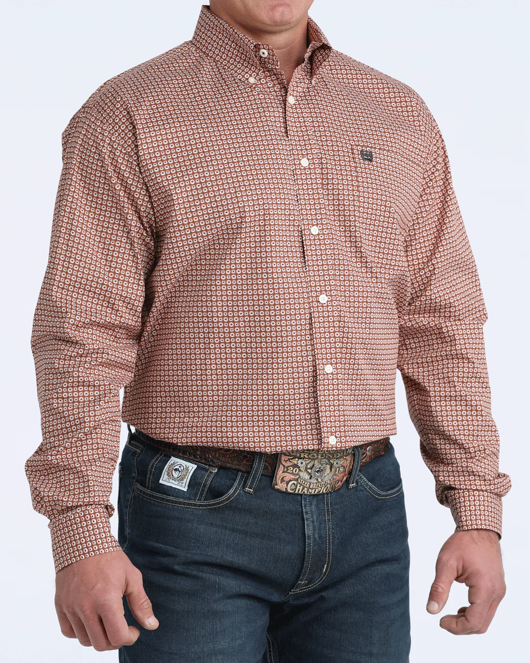 Men's Stretch Classic Fit Button-Down Western Shirt - Image 2