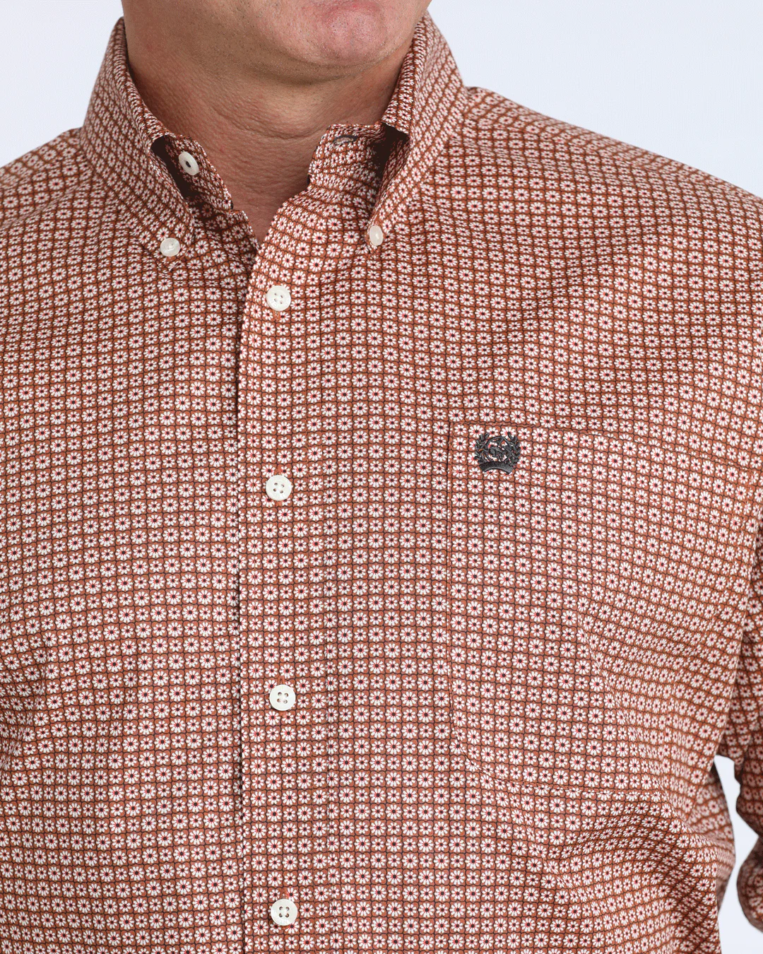 Men's Stretch Classic Fit Button-Down Western Shirt - Image 3