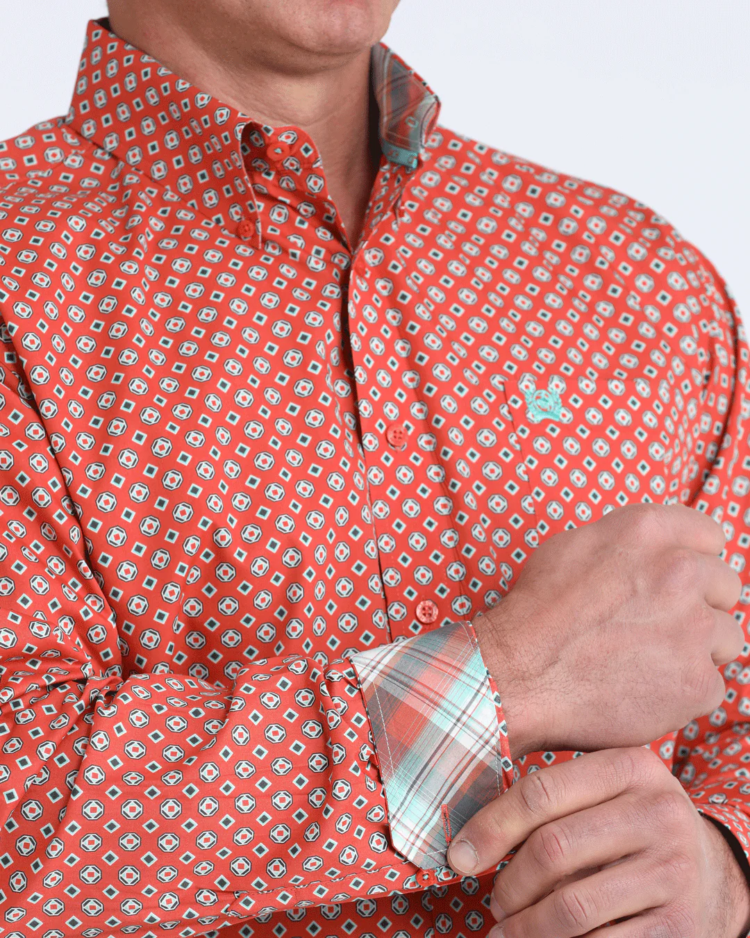 Men's Classic Fit Button-Down Western Shirt - Image 3