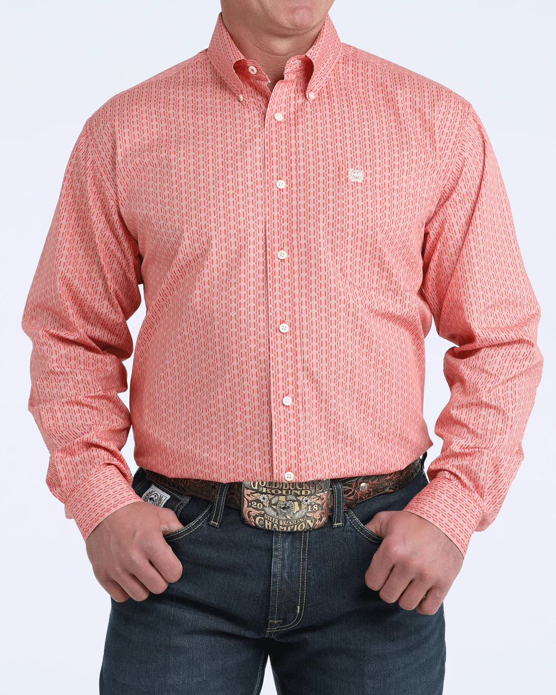 Men's Classic Fit Button-Down Western Shirt