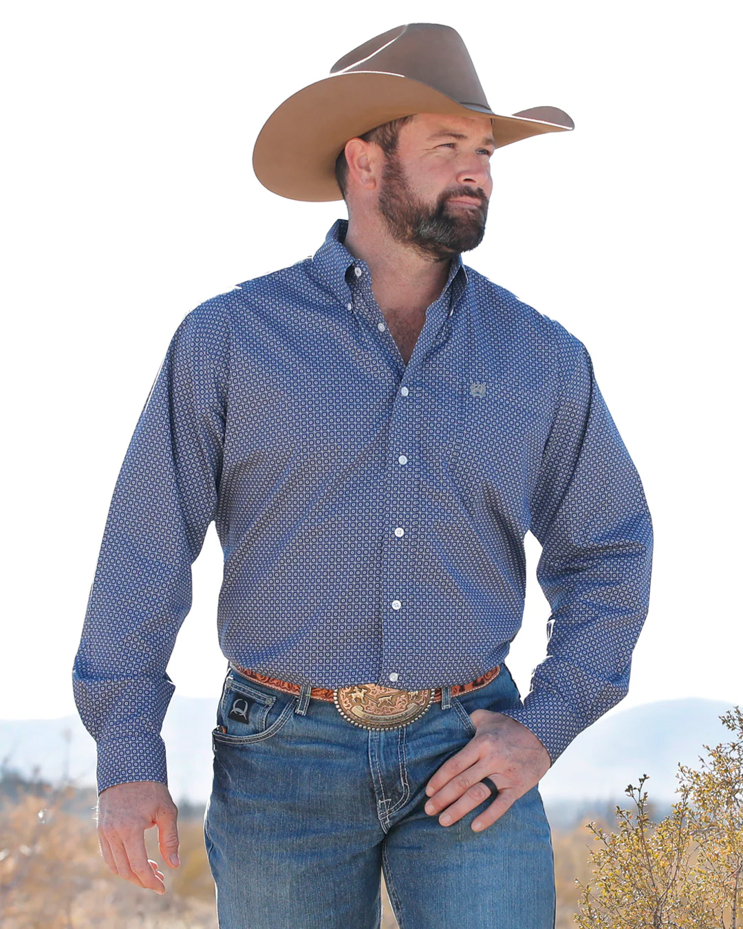 Men's Classic Fit Button-Down Western Shirt - Image 4