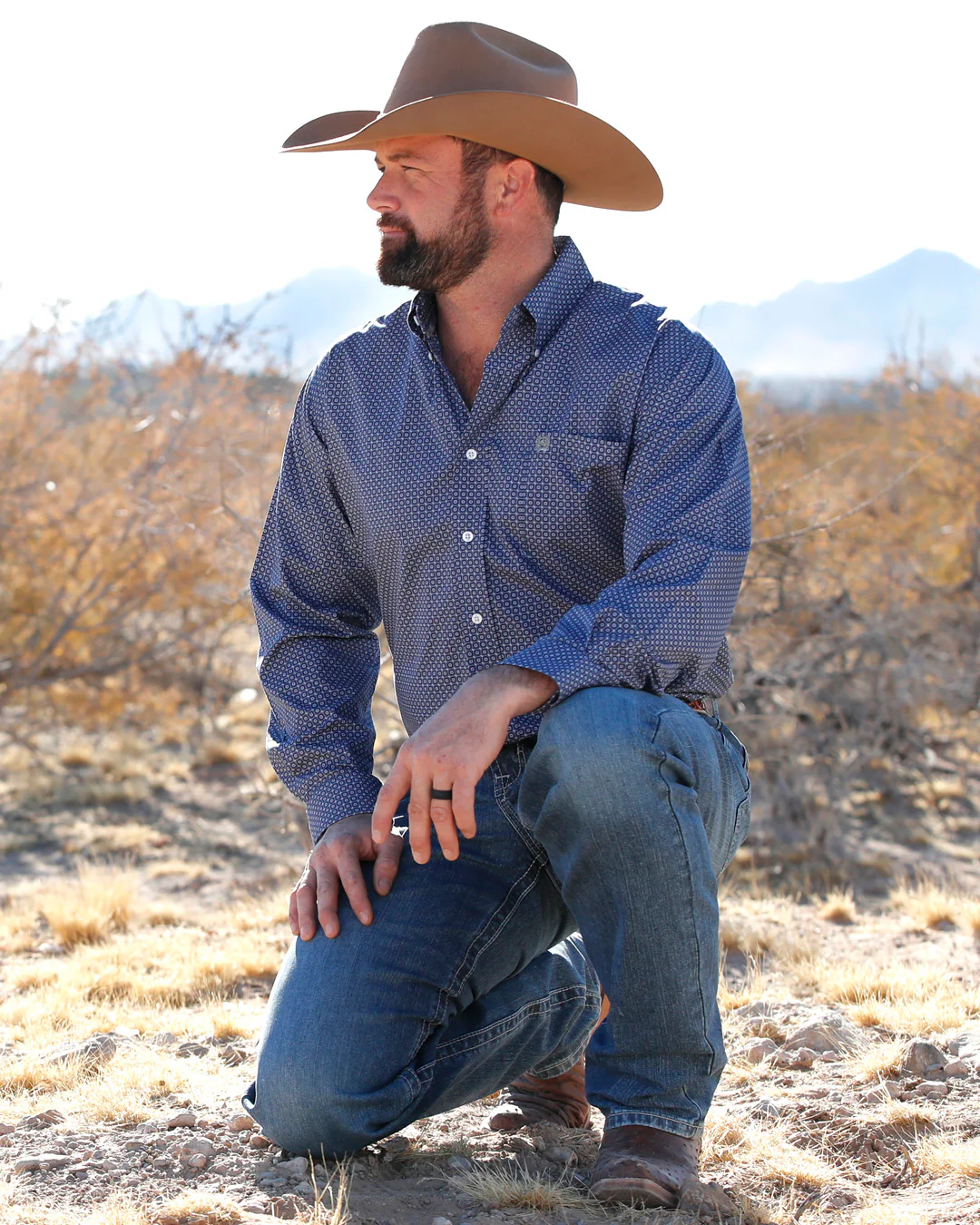 Men's Classic Fit Button-Down Western Shirt - Image 5