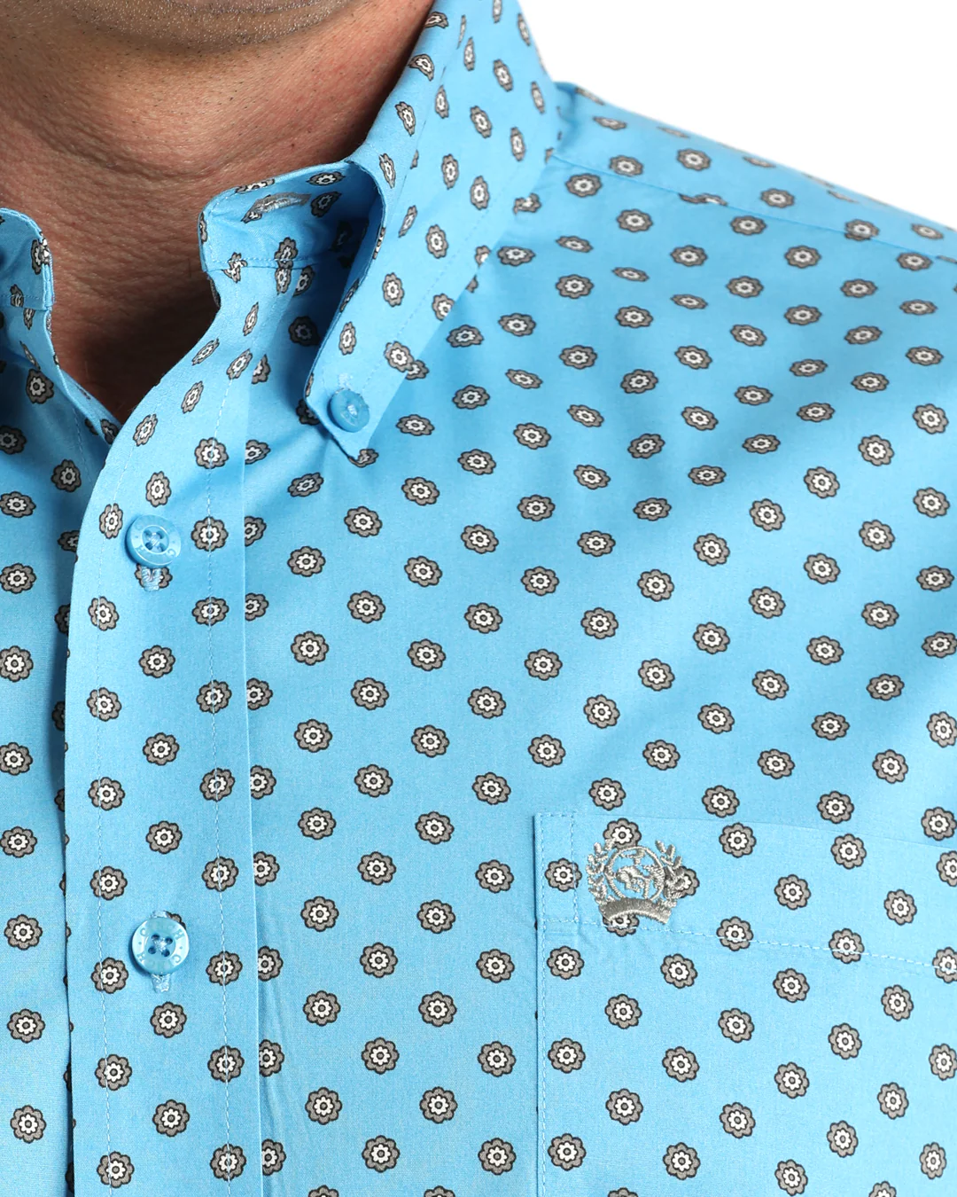 Men's Stretch Classic Fit Button-Down Western Shirt - Image 3