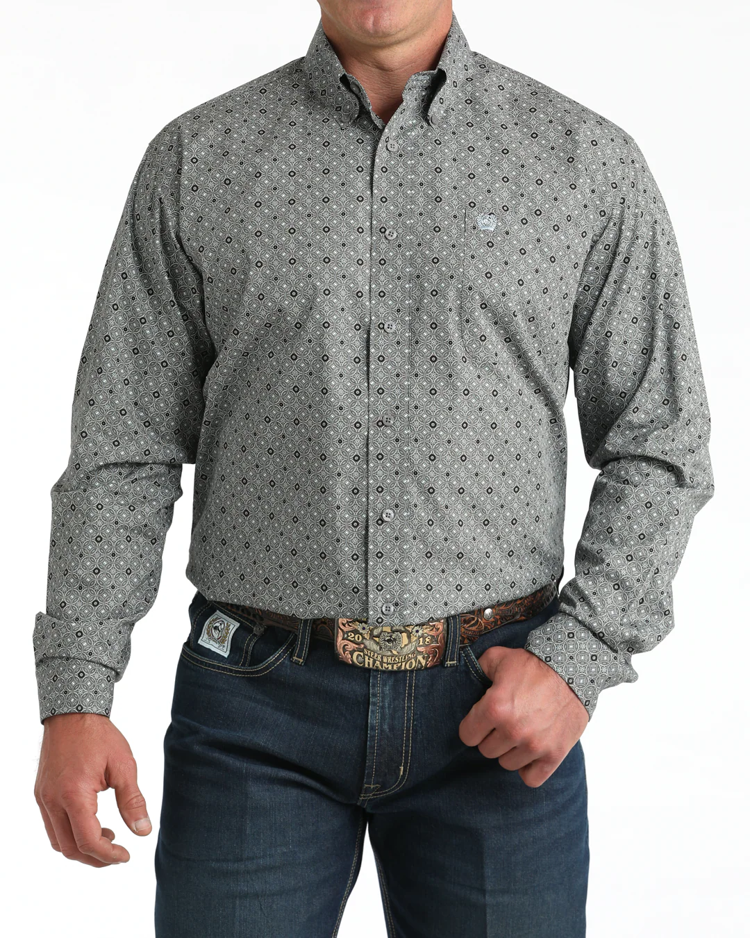 Men's Classic Fit Button-Down Western Shirt