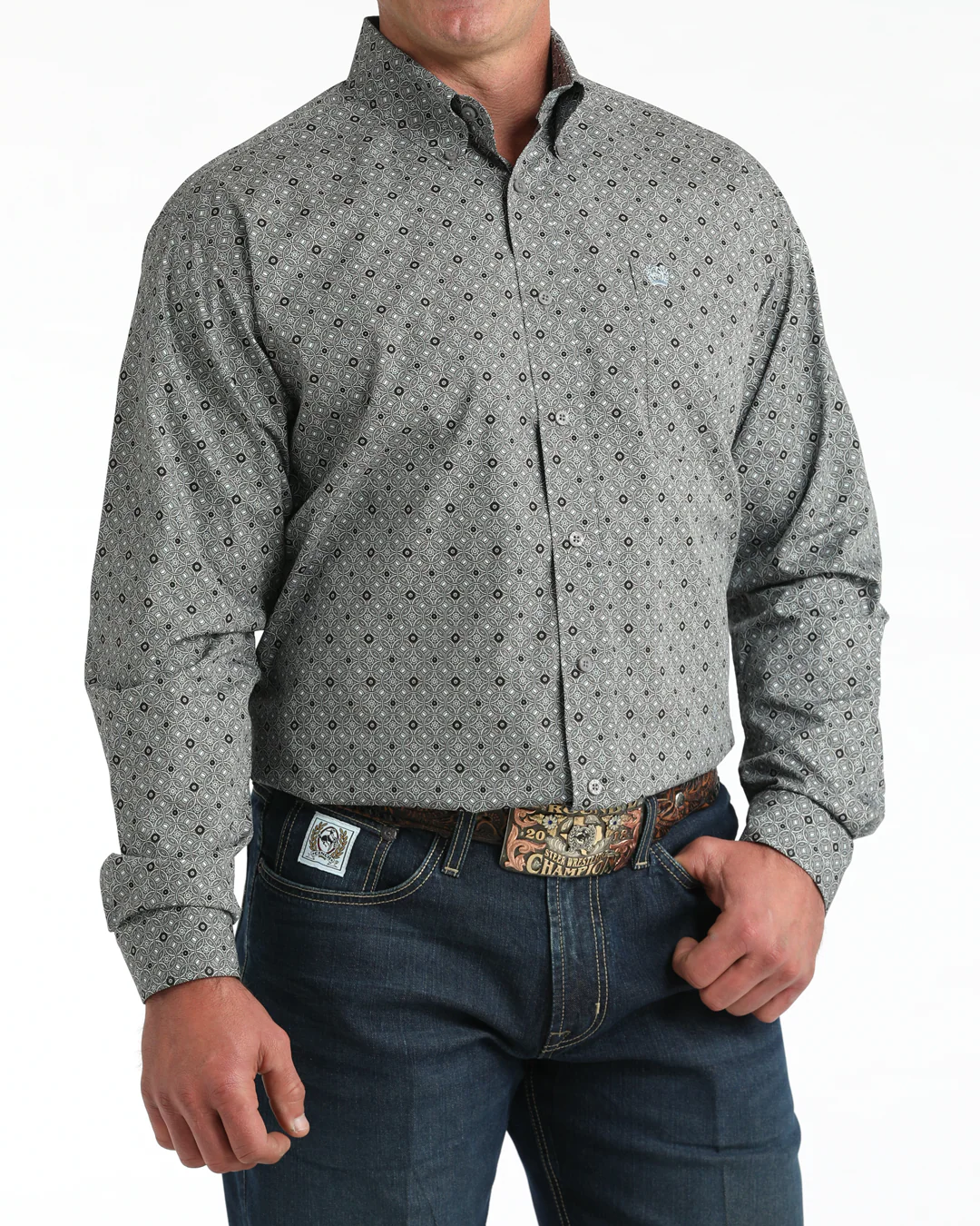 Men's Classic Fit Button-Down Western Shirt - Image 2